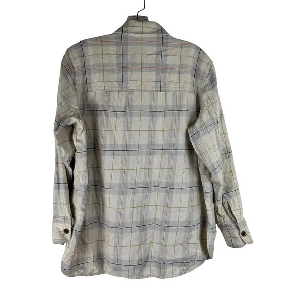 Everlane Womens Button Front Flannel Shirt Size 6 Oversized Organic Cotton - Picture 2 of 6